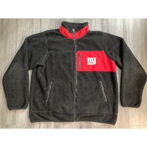 New York Giants NFL Pro Line Fleece Spell Out Full Zip Size 2XL